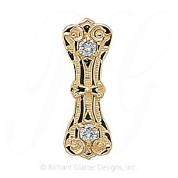 GS395 D - 14 Karat Gold Diamond Slide 